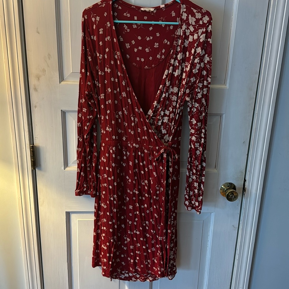 Two tone fat face wrap dress